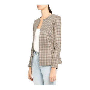 Theory Check Peplum-Back Jacket size 2